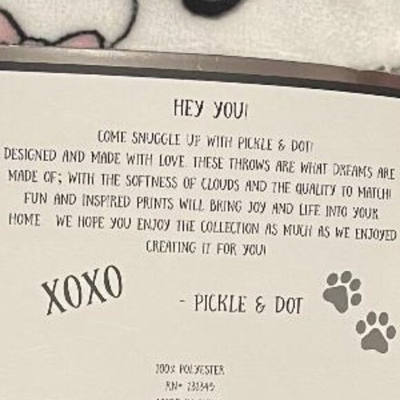 NWT FRENCH BULLDOG FRENCHIE OVERSIZED 60" X 70" PLUSH THROW BLANKET COFFEE LOVER - Picture 5 of 8